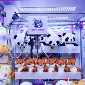 Оптовая продажа: Новая мини-игровая машина с монетоприемником, дешевая, с английским управлением, кран-машина для плюшевых игрушек, модель «Непоседливый пес», 110В/220В - Product Image 5