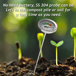 Termometro per terreno Compost da giardino esterno da 20 pollici con termometro in metallo tipo quadrante per il monitoraggio del terreno del Compost da giardino - Product Image 5