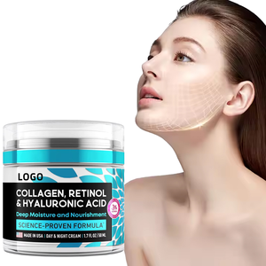 Crème au collagène avec rétinol et acide hyaluronique, hydratant anti-âge jour et nuit, éclaircissant pour la peau, huile pour le visage et le corps - Product Image 1
