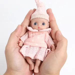 5.5 Inch Mini Reborn Baby Poppen Lief Meisje Volledig Siliconen Lichaam Beste Cadeau Voor Kinderen