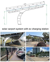Structure d'abri de voiture solaire, système d'abri de voiture solaire photovoltaïque avec station de charge EV
