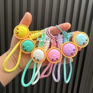 Cute Simulation Bun Plastic Glowing Keychain Creative <b>Blind</b> Box Bag Pendant <b>Small</b> Gift - Product Image 2