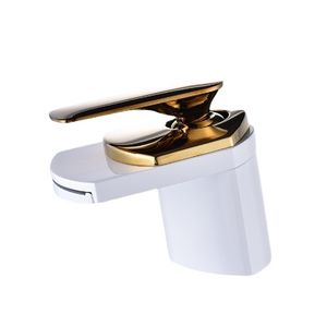 Grifo de lavabo de un solo orificio de latón con acabado cromado, estilo <span class=keywords><strong>cascada</strong></span>, moderno y lujoso, de Wenzhou Feenice Gold Royal. - Product Image 3