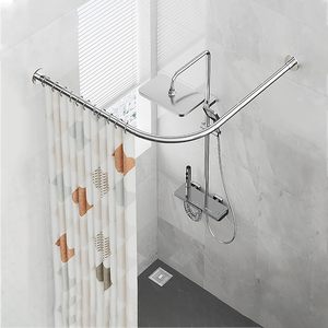Tringle <span class=keywords><strong>de</strong></span> <span class=keywords><strong>Douche</strong></span> Moderne en Acier Inoxydable Forme PILLAR avec Fonction Séchage Écologique pour Vêtements - Product Image 1
