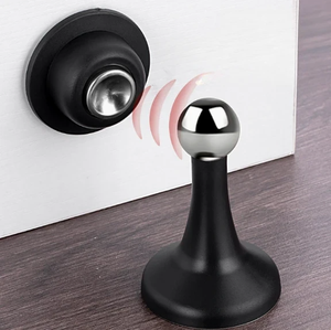 Tope de Puerta Magnético Sin Perforaciones de Acero Inoxidable 304, Retenedor de Bola Magnética para Puerta, Tope de Pared Magnético - Product Image 1