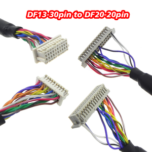 كابل LVDS قابل للتخصيص DF13-DF20 بـ 20/30/40 دبوس، كابل شاشة LCD محمي مسبقًا - Product Image 1