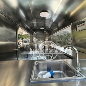 Nouvelle remorque de concession mobile à 4 roues en acier inoxydable, mini-stand de restauration rapide, cuisine avec friteuse, pour snacks, glaces et hot-dogs, résistante à la rouille - Product Image 5