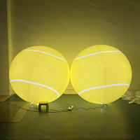 Ballon gonflable géant personnalisé en forme de balle de tennis, conception de logo gratuite, matériau PVC