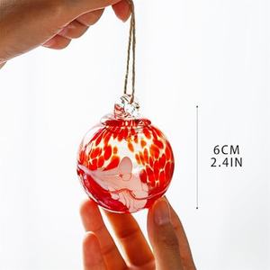 Boules suspendues <span class=keywords><strong>en</strong></span> <span class=keywords><strong>verre</strong></span> coloré <span class=keywords><strong>soufflé</strong></span> à la main Longstar 2026, boules décoratives d'art <span class=keywords><strong>de</strong></span> <span class=keywords><strong>Noël</strong></span> pour les jardins familiaux - Product Image 3