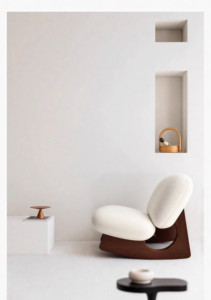 <span class=keywords><strong>Sedia</strong></span> a Dondolo Vintage in Stile Nordico per Casa e Ufficio, Struttura in Legno con Tessuto in PU, Arredo Confortevole per la Casa - Product Image 3