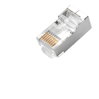Connecteurs modulaires réseau RJ45 8P8C 6P4C Cat6 FTP pour câble Ethernet 50U, 100 pièces par emballage