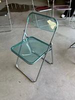 Chaise de bureau pliable en HDPE, portable, durable, imperméable, empilable, minimaliste, blanche, transparente, pour usage extérieur, salon