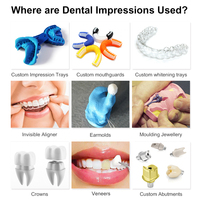 Kit de moulage dentaire Smilefind Clinic Lab Equipment, kit de moulage de dents blanches, pâte à modeler dentaire, kit d'empreintes dentaires, matériau d'empreintes en silicone