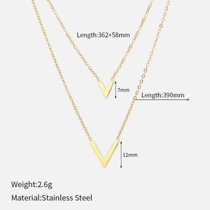 Voyageur V-System Necklace-Arquitectura de clavícula diédrica con capas paramétricas en fusión de oro de grado médico - Product Image 6