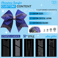 Vente en gros : Nœud de cheerleading brillant à paillettes et cristaux, élastique pour cheveux, accessoire capillaire pour équipes de cheerleading et spectacles de danse
