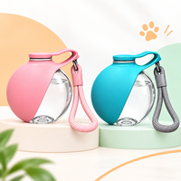 Bouteille d'eau portable pliable 2-en-1 en PETG de qualité alimentaire pour animaux de compagnie (chiens et chats) – 285 ml – Idéale pour l'extérieur – Meilleure vente