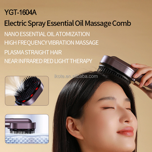 Peine Eléctrico 4 en 1 <span class=keywords><strong>con</strong></span> Spray de Aceite Esencial para el Cabello, Luz Roja, Vibración, Cepillo Relajante para el Cuero Cabelludo, Masajeador para el Cuidado del Cabello - Product Image 2