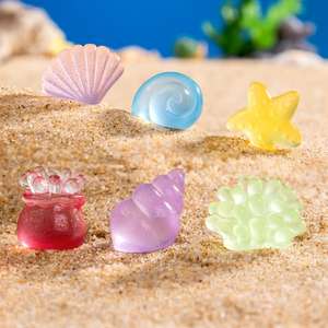 CHENXI Animaux marins scintillants en résine, artisanat DIY, mini-poulpe, décoration de paysage pour aquarium, accessoires en résine - Product Image 4