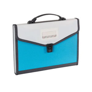 A4 <span class=keywords><strong>Foolscap</strong></span> gia cố nhựa 13 Pocket mở rộng tập tin thư mục với xử lý và khâu cạnh - Product Image 4