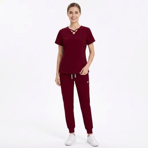 Uniformes Médicos para Spa Dental, Conjuntos de Uniformes Quirúrgicos para Enfermeras, 72% Poliéster, 22% Rayón, 6% Elastano, Uniformes Personalizados - Product Image 2