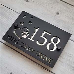 Letreros Personalizados con Número de Casa, Letrero con Logotipo de Número de Casa para <span class=keywords><strong>Cachorros</strong></span>, Placas de Acrílico para Puertas de Negocios, Adecuado para Diversas Ocasiones - Product Image 3