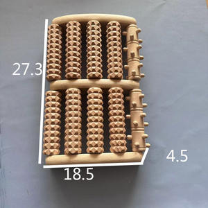 Produits de massage avec logo personnalisé Rouleau de massage des pieds en bois pour soulager la douleur au talon et le stress - Product Image 6