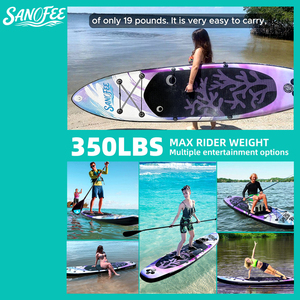 Planche de SUP <span class=keywords><strong>gonflable</strong></span> 10'6" <span class=keywords><strong>violet</strong></span> vif corail, design élégant vie marine, en PVC 1.2MM, avec sac étanche - Product Image 6