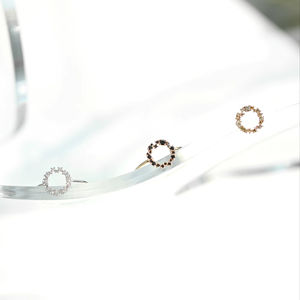 Anillo de Perlas con Diamante Amarillo Brillante02, Oro de 14K, Joyería Fina al por Mayor, Fabricante Personalizado para Mujeres, Proveedor de Joyería OEM ODM - Product Image 1