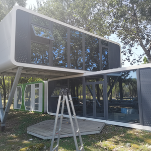 Casa Contenedor Cuadrada Tipo Cabaña <span class=keywords><strong>Apple</strong></span> de 5.8 Metros, Aislada, Transpirable, Reforzada, Integrada, con Estructura de Acero Prefabricada, Juego Completo, CE - Product Image 2