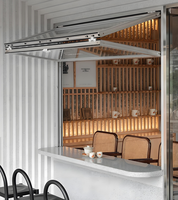 Ventanas Plegables Modernas de Aluminio con Doble Acristalamiento, Persianas Horizontales, Cortina y Mosquitera de Acero Inoxidable para Villas, Control de Insectos