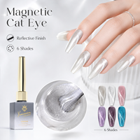 Yunzuan 15ml 6 Couleurs Vernis Gel Effet Œil de Chat en Verre Magnétique Scintillant UV LED Soak Off Gel à Ongles OEM ODM
