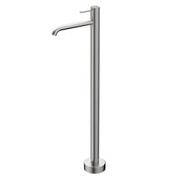 Robinet de lavabo colonne chromé, design simple pour baignoire, douche, eau chaude et froide, robinet de salle de bain monocommande