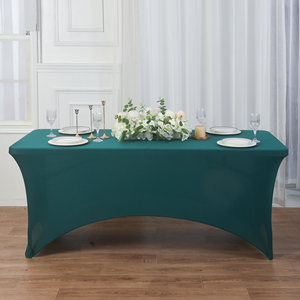 Mantel Elástico Impermeable para Banquetes de Boda y Fiestas, Cubierta de Mesa de Spandex Cuadrada de 4/6/8 Pies para Eventos Empresariales - Product Image 4