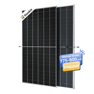Panel Solar Bifacial de Doble Vidrio Tipo N Sunkit de 775W-800W y 182mm |   Venta al por Mayor de Fábrica, Certificación CE para Módulos Fotovoltaicos - Product Image 1
