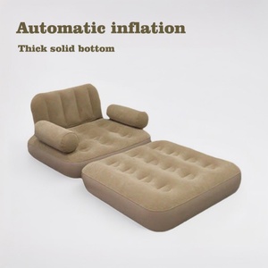 PVC Inflatable Folding <b>Sofa</b> Double Camping Mat Travel Bunk Backrest <b>Beds</b> Folding <b>Single</b> Chair <b>Sofa</b> <b>Bed</b> - Product Image 4