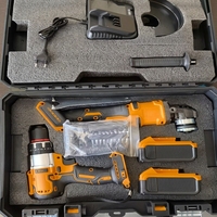 Ensemble perceuse sans fil et meuleuse d'angle CAMPEGGI 48V avec batterie au lithium, douille à 6 points de 1/2 pouce, boîte à outils pour bricolage à domicile