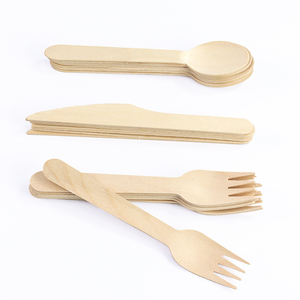 Prix de gros Ensembles de <span class=keywords><strong>couverts</strong></span> jetables <span class=keywords><strong>en</strong></span> <span class=keywords><strong>bois</strong></span> cuillère couteau fourchette avec différentes tailles - Product Image 1