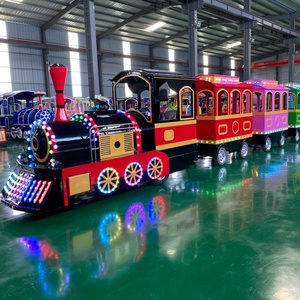 <span class=keywords><strong>Train</strong></span> touristique sans rails à grande capacité, véhicule électrique pour passagers destiné aux parcs d'attractions, adapté à l'exploitation touristique quotidienne - Product Image 3