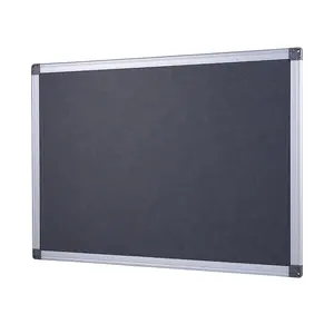 LE NAN-tablero de mensajes de corcho con marco de aluminio personalizado, tablón de anuncios de tela colorida para oficina, venta al por mayor