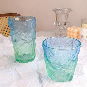 Tasse à café Glacier progressif <span class=keywords><strong>de</strong></span> haute valeur en gros d'usine tasse en verre à eau <span class=keywords><strong>de</strong></span> couleur <span class=keywords><strong>de</strong></span> haute qualité - Product Image 3