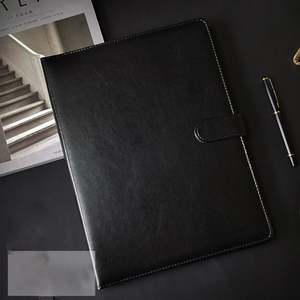 A4 PU Leather <b>Binder</b> <b>Notebook</b> Pocket File Business Organizer Durable A4 PE Conference Folder for School Document Storage - Product Image 3
