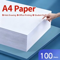 Papier d'impression multifonction A4, 100 feuilles, blanc brillant, pour impression de bureau, ébauches, écriture, dessin, pour l'école et la maison