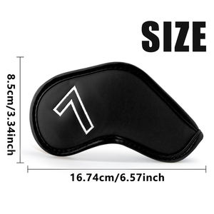 Hot Selling Pu Leather <b>Golf</b> Iron Headcover Embroidery Letter <b>Golf</b> Club Iron <b>Head</b> <b>Covers</b> - Product Image 2