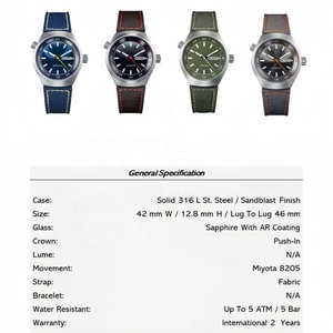 Reloj de Pulsera de Lujo para Hombre con Movimiento Automático Personalizado, Visualización de Día y Fecha, Correa de Nailon, Caja de Acero Pulido con <span class=keywords><strong>Zafiro</strong></span> - Product Image 3