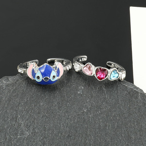 Anillos de Moda con Diseño de Personajes de Anime, Anillos de Corazón con Pedrerí<span class=keywords><strong>a</strong></span> Colorida para Mujeres y Niñas, Juego de Anillos, Regalos para Festivales, Joyerí<span class=keywords><strong>a</strong></span> - Product Image 5