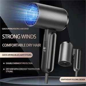 NUEVO Secador de Pelo Plegable con Capucha Grande, Secador de Pelo de Alta Potencia con Iones Negativos para Uso Doméstico, Secado Rápido y Cuidado del Cabello - Product Image 1