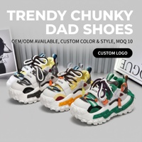 Baskets Chunky Y2K pour Femme à Semelle Géométrique, Plateforme Renforcée, Sangle Tactique et Fermeture Velcro, Style Dad Shoes
