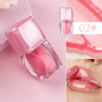 Gloss à lèvres hydratant et brillant personnalisé, non collant, épais, en vrac, base huile, avec grand pinceau
