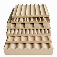 Panneau mural en MDF ondulé 3D en gros, 15 mm, écologique, rainuré, en fibre de bois, pour revêtement décoratif d'hôtels et de bureaux