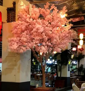 人造婚礼桌装饰活动花园塑料假花美化樱桃树